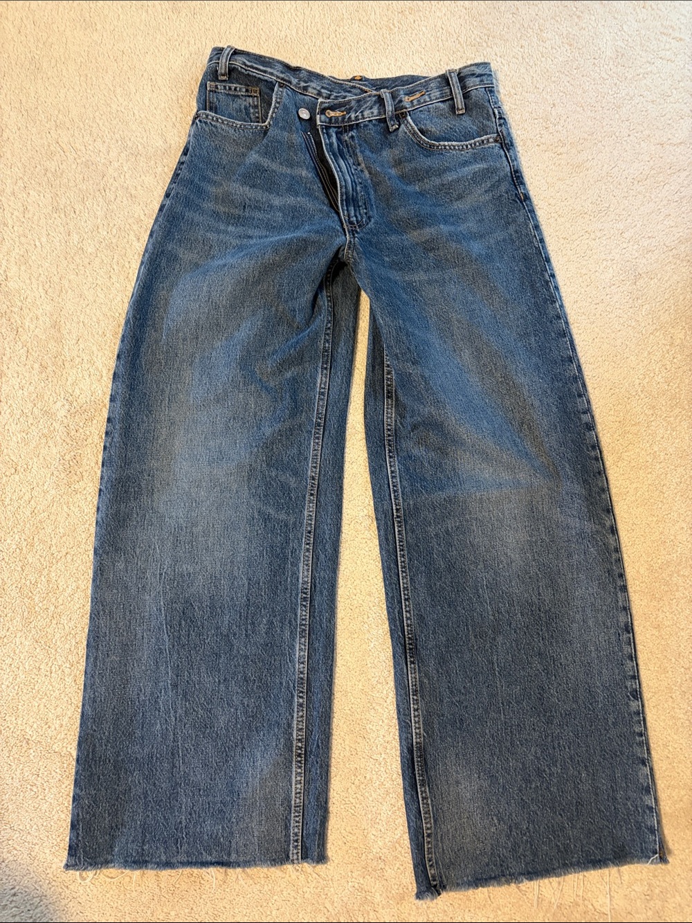 Zara-Women Wide-Leg Denim Jeans